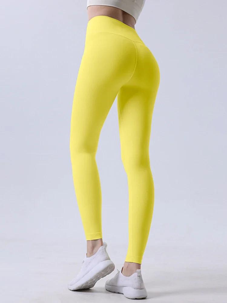 Leggings yoga femme taille haute levage hanche fitness course cyclisme respirant