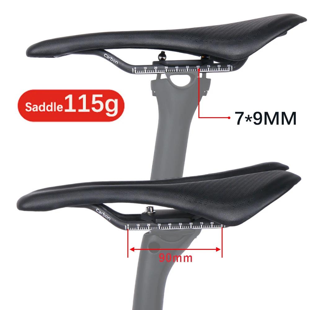 Selle de vélo en fibre de carbone de haute qualité, siège de vélo VTT, coussin de route, 115g, 270x1