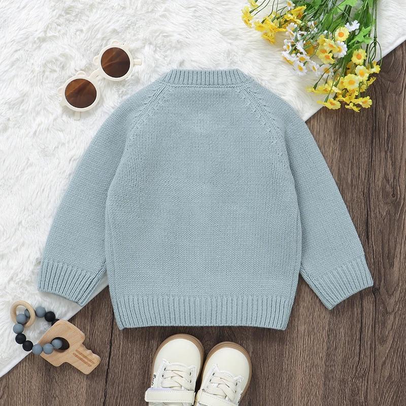 Pull en tricot à manches longues pour bébé garçon et fille, cardigan en forme d'oie de dessin animé