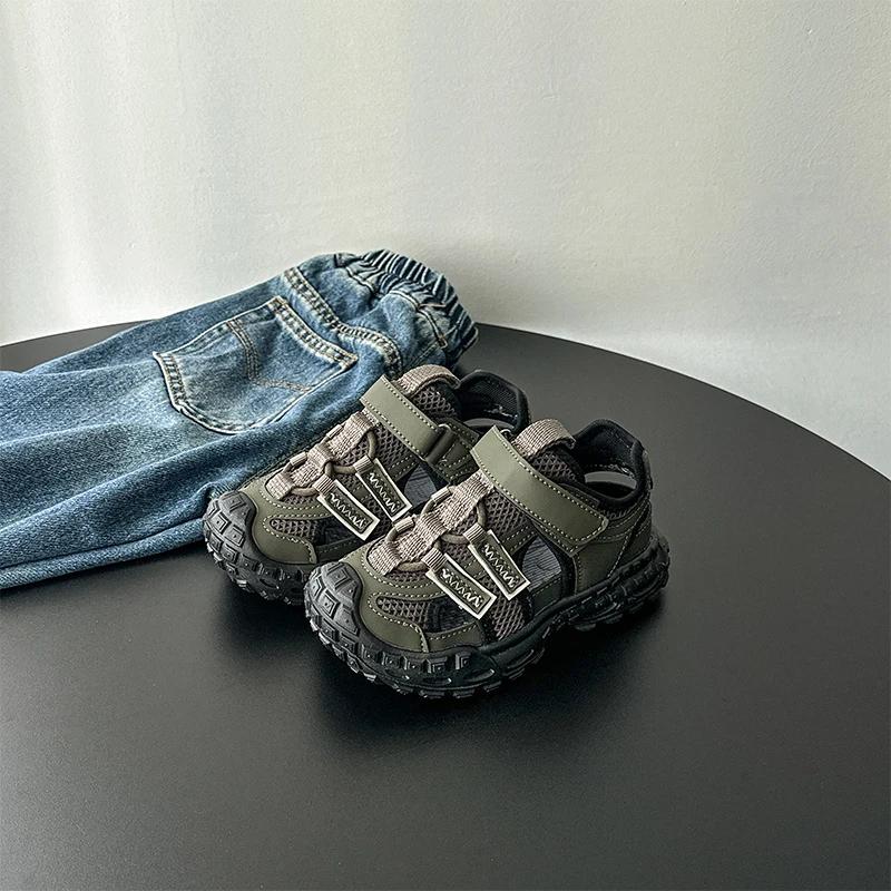 Sandales de sport d'été pour enfants, chaussures de course respirantes pour garçons et filles, antid