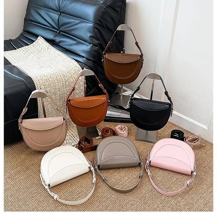 Sac à main élégant à bandoulière, sac à main en cuir de luxe haut de gamme pour femmes, design vinta