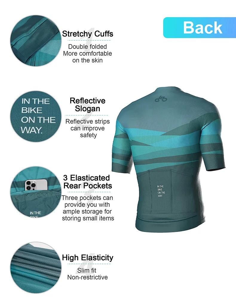 Maillot de cyclisme INBIKE pour homme, manches courtes, printemps et été, vêtements de sport pour vé