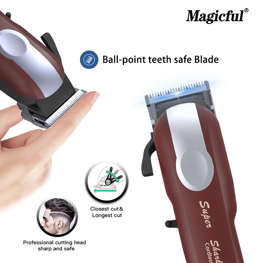 Magicful professionnel tondeuse à cheveux batterie au Lithium USB rechargeable tondeuse LED affichag