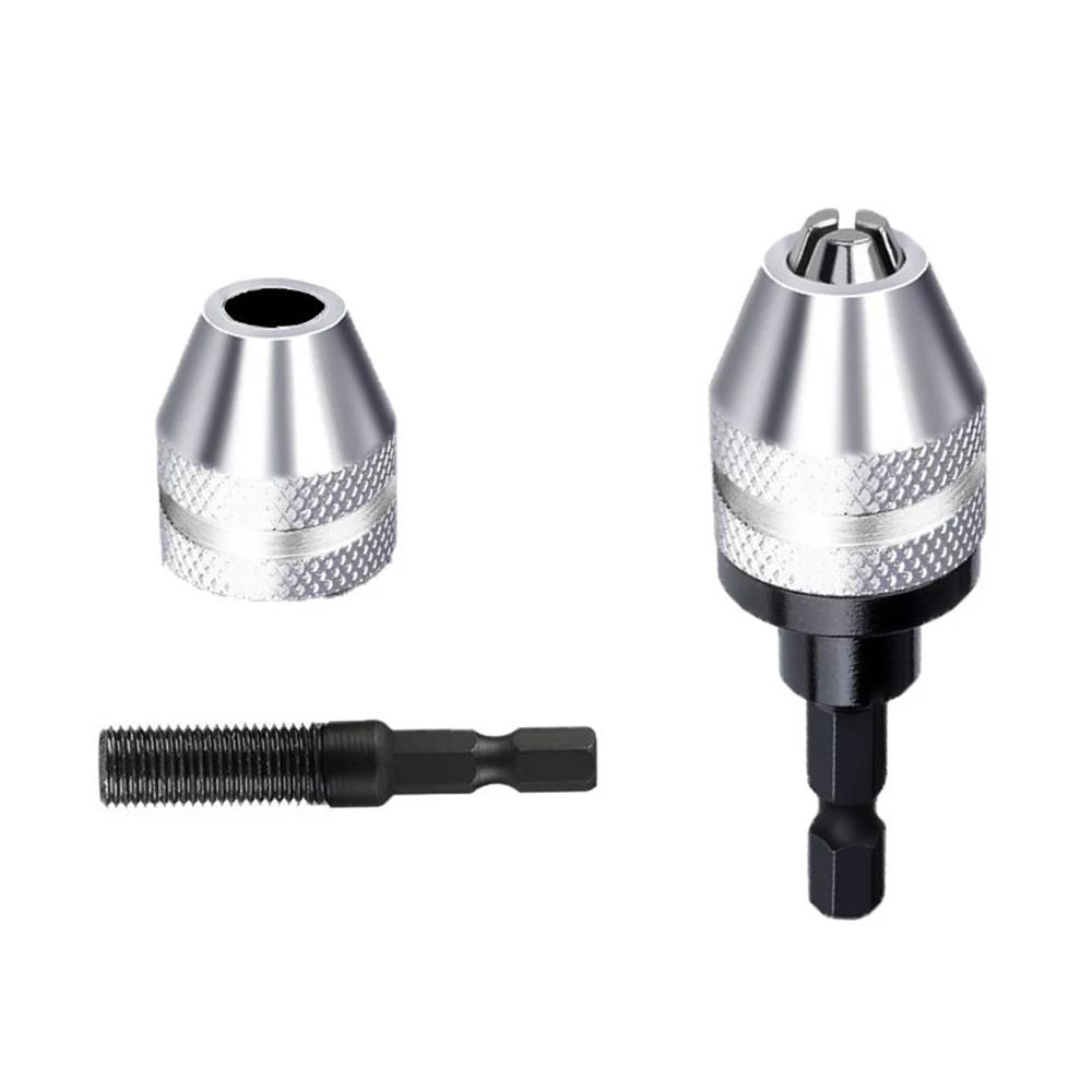 Adaptateur de pilote d'impact de tournevis de mandrin de perceuse sans clé 1/4 ''adaptateur de conve