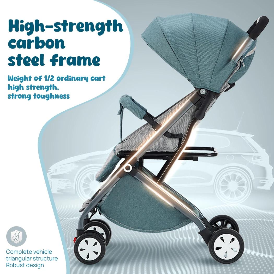 Poussette bébé landau léger Compact pliable continuer avion avec moustiquaire