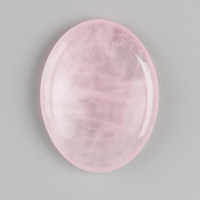 Pierre de souci améthyste Quartz Rose sculptée à la main pierre à pouce poche méditation ovale crist