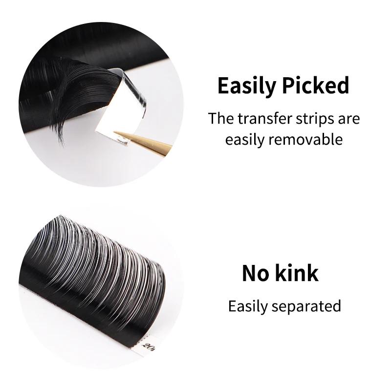 Winky Beauty-Extensions de cils individuelles, avec logo personnalisé, volume russe classique, pour