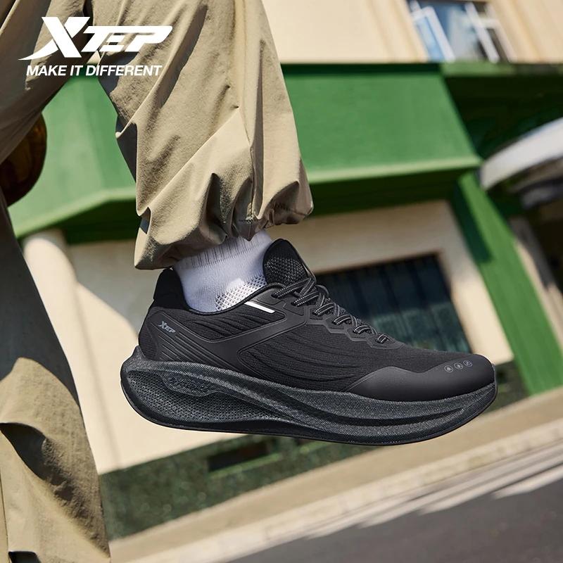 Xtep chaussures de course pour hommes 2025 hiver doux rebond plus fort Force propulsive amorti souti