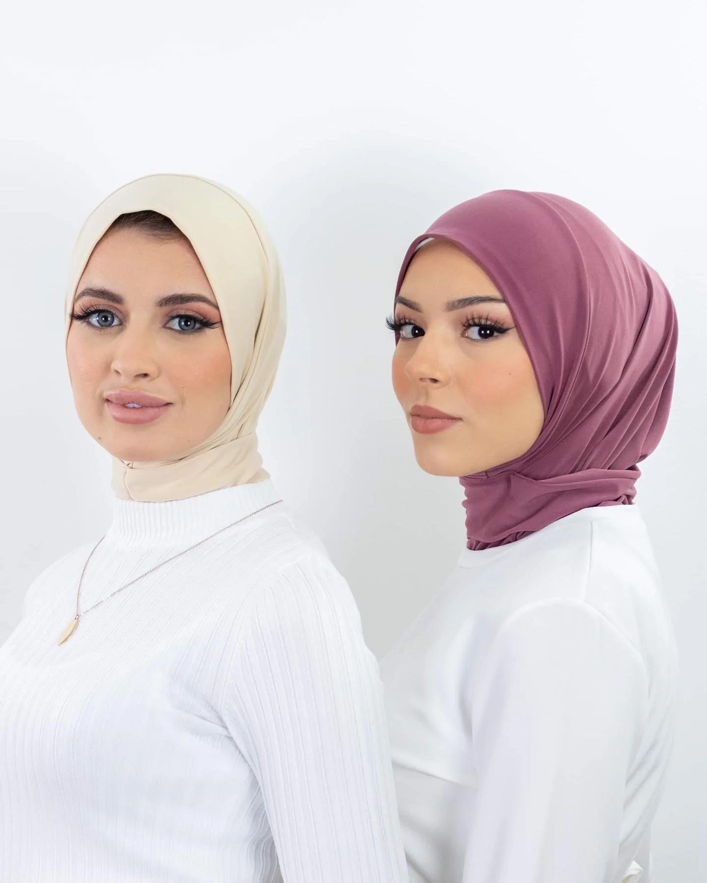 Prêt à porter couverture complète intérieure instantanée Hijab qualité supérieure Jersey écharpe ave