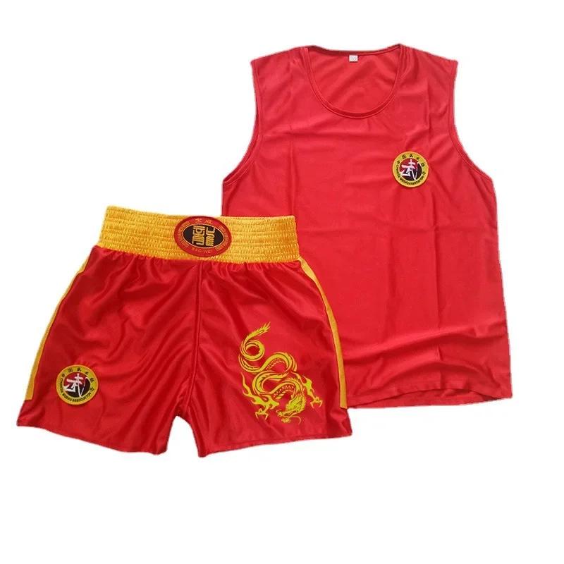 Costume de combat Sanda d'été à manches courtes, Short de boxe Muay Thai, vêtements d'entraînement p