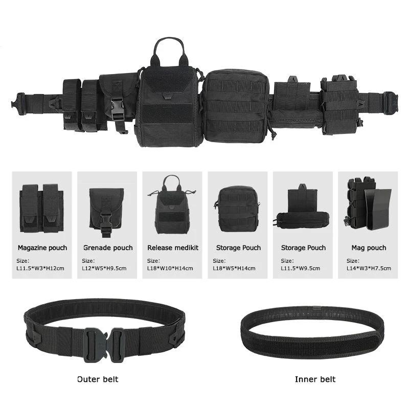 Yakeda Polyester ceinture tactique utilisation d'entraînement en plein air CP Mag pochette accessoir