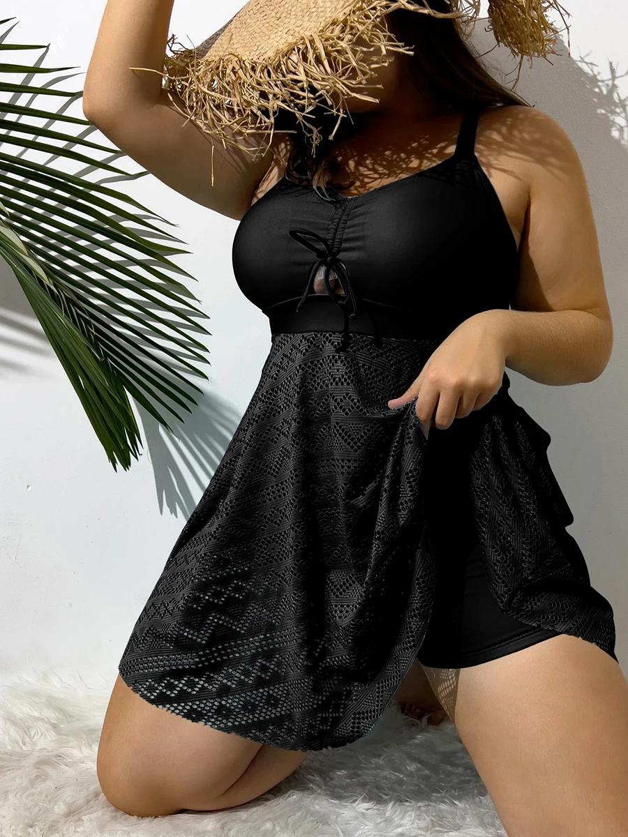 Robe de plage 2 pièces grande taille pour femmes - Maillot de bain élégant été 2024
