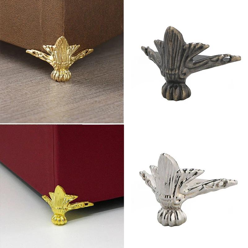 Protecteur d'Angle Antique en Alliage D.lique, Coffre à Bijoux, Caisse en Bois, Pieds Décoratifs, Ja
