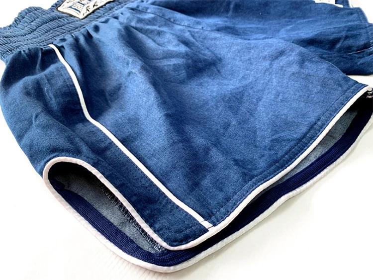 Short de boxe Floury, combinaison d'entraînement Muay Thai, pantalon de combat, short en Denim pour
