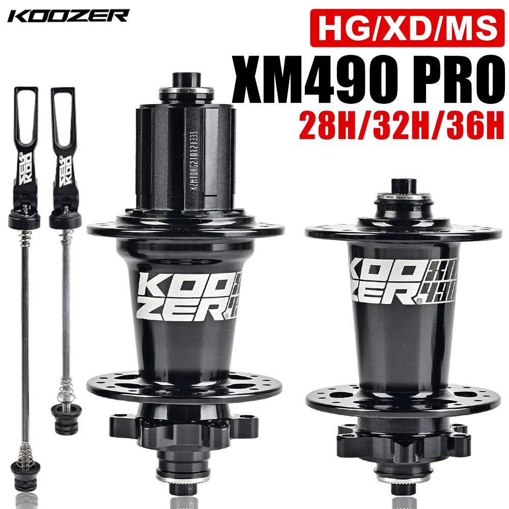 Moyeux de vélo KOOZER XM490 PRO 28/32/36 trous Qr à travers TA arbre en acier 4 roulements 6 cliquet
