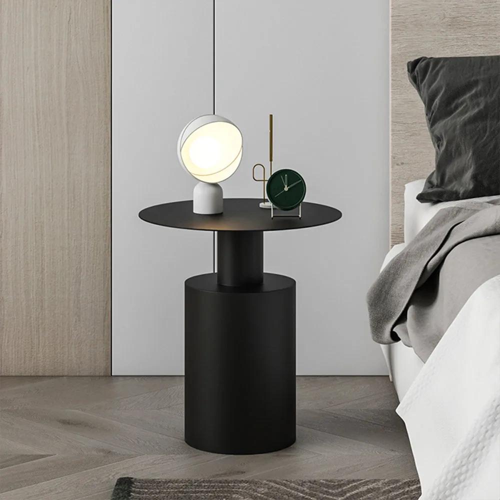 Table d'appoint ronde en fer de style nordique, luxe minimaliste, pour salon, coin de lit, plateau,