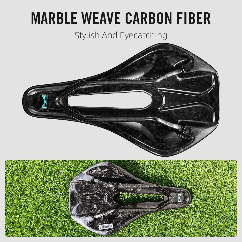 RYET-Selle de vélo imprimée en 3D ultralégère en carbone pour VTT, siège de route en gravier, pièces
