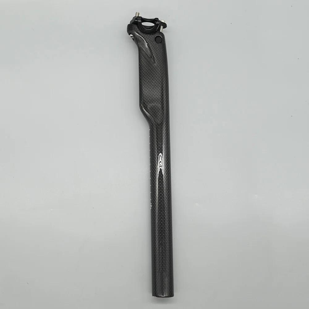 Tige de selle entièrement mate en Fiber de carbone 3K, pour vtt, vélo de route, pièces de vélo 27.2/