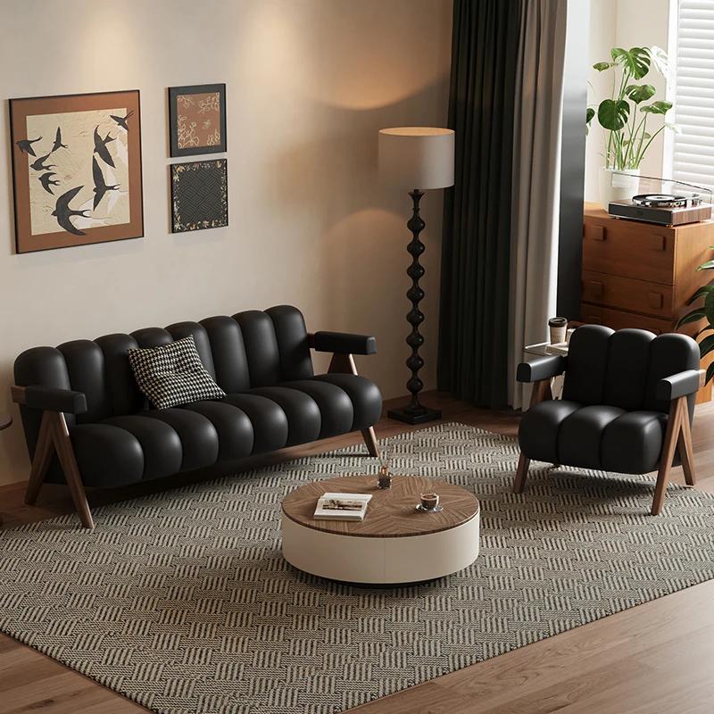 Support arrière salon canapés luxe européen concepteur moelleux canapés moderne minimaliste Divano L