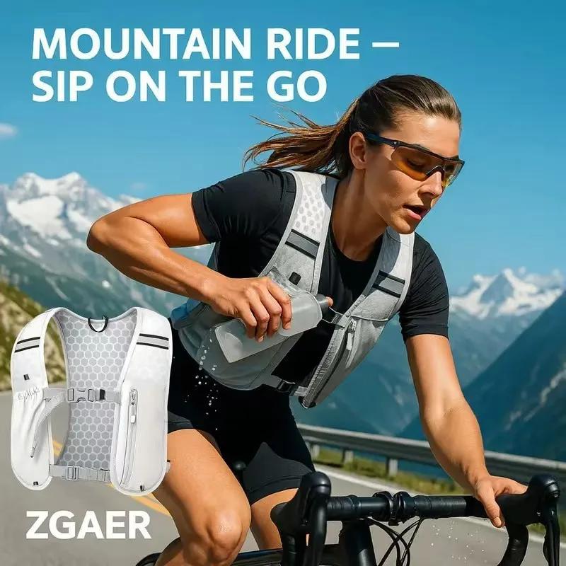 Gilet de sport, sac à dos de course, sac de poitrine léger pour la randonnée, le vélo, le marathon,
