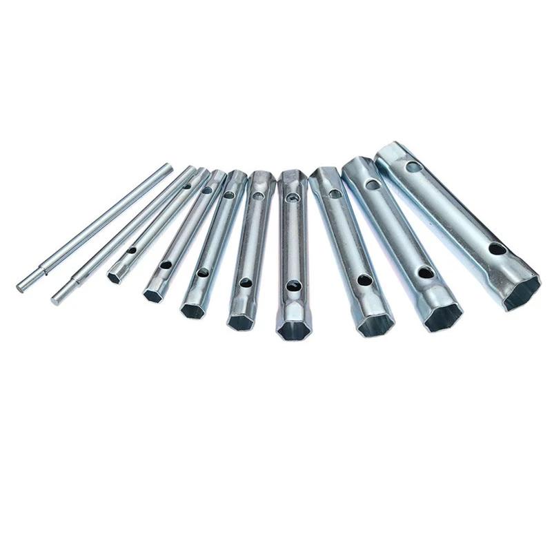 Jeu de clés de boîte tubulaire métrique 6-22mm, 10 pièces, barre de Tube, bougie d'allumage, clé en