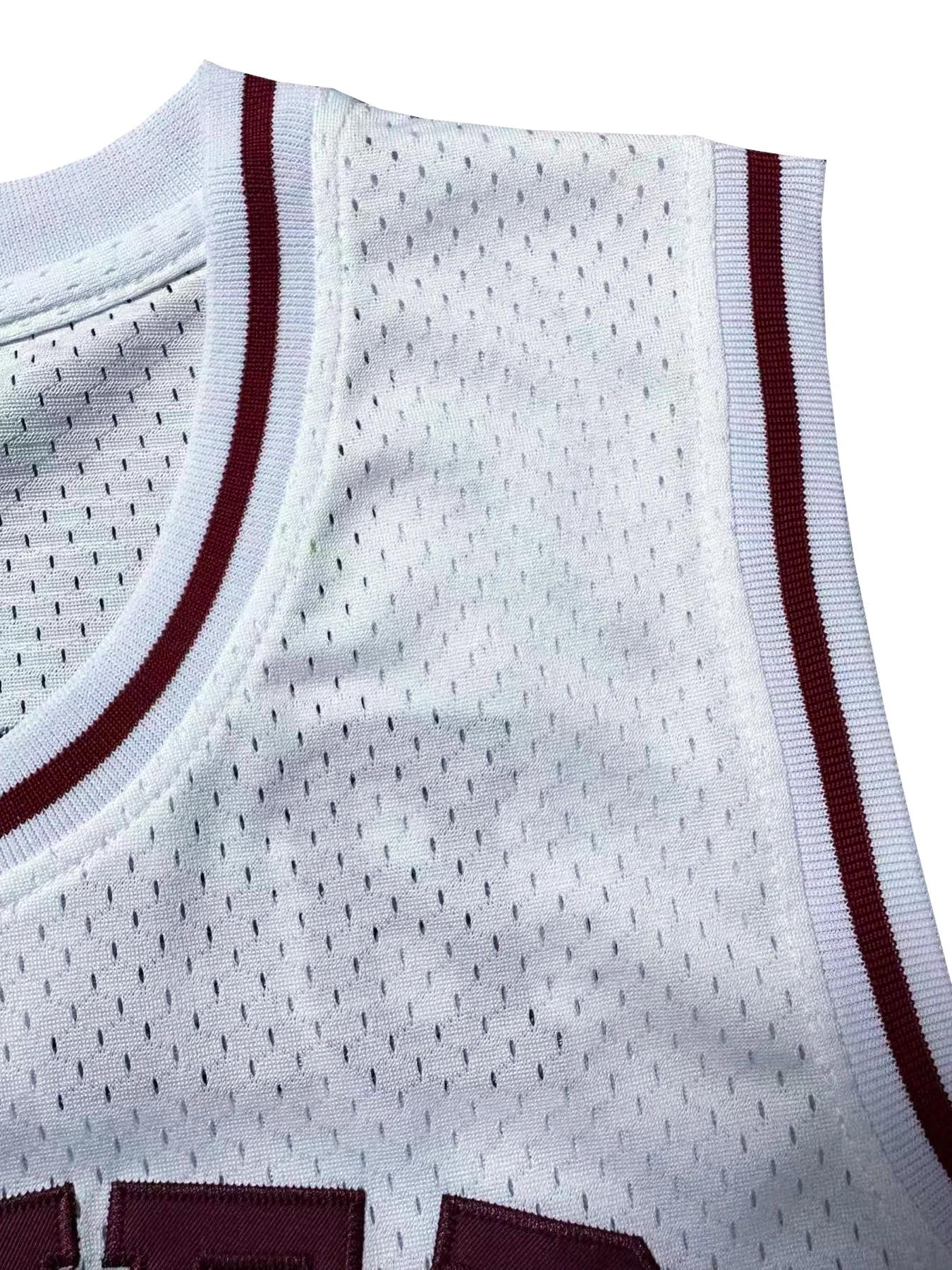 # Maillot de basket rétro respirant pour homme 33 Lower Merion Headgear, couleur marron, brodé, styl