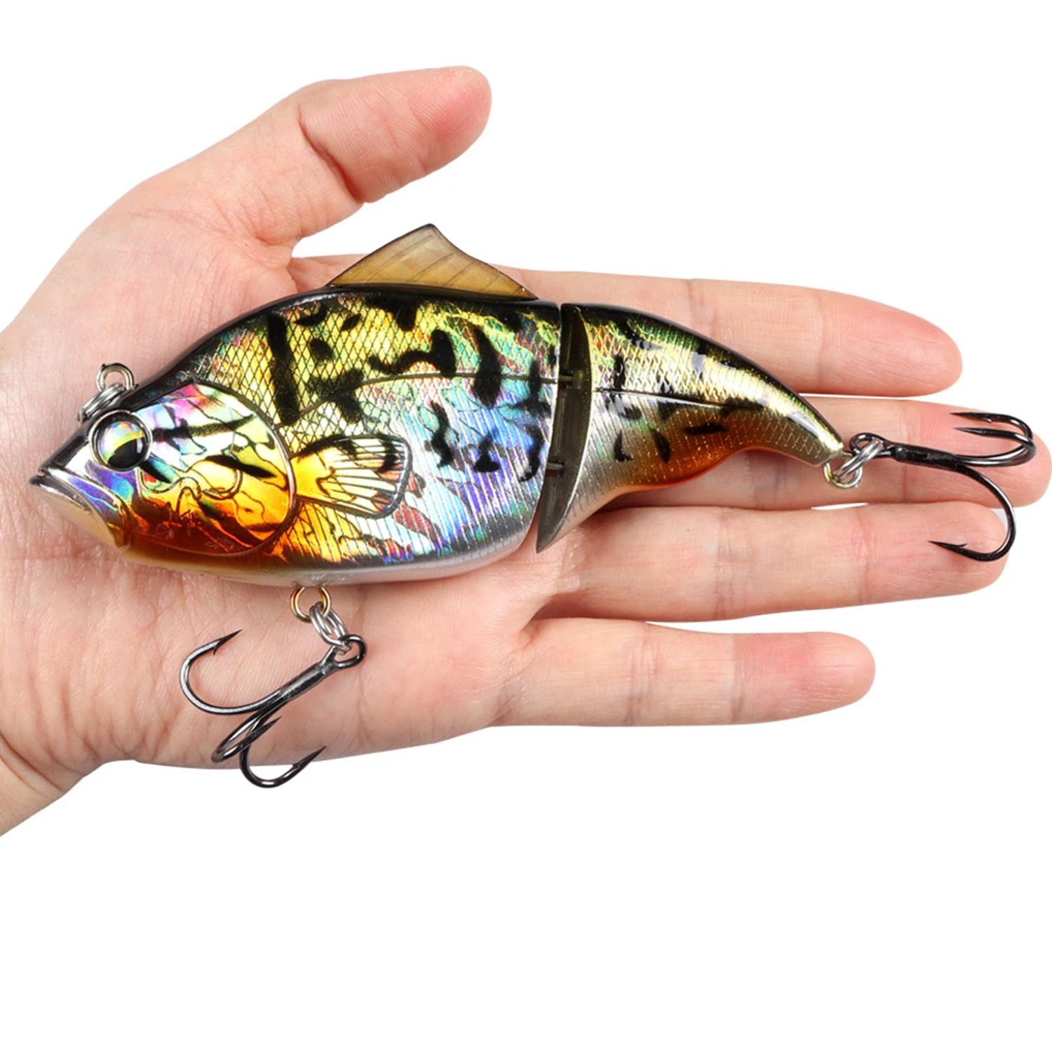 JOHNCOO 115mm coulant VIB leurre de pêche sans lèvres manivelle artificielle flottant dur appât broc