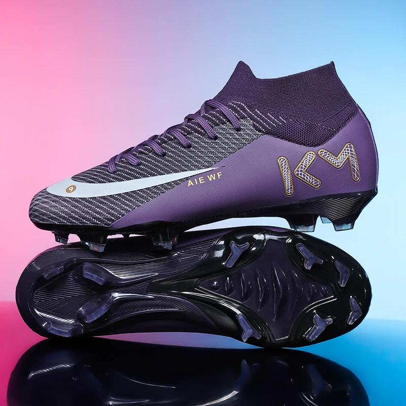 Nouveaux hommes Match bottes de Football cheville antidérapante TF/FG chaussures de Football profess