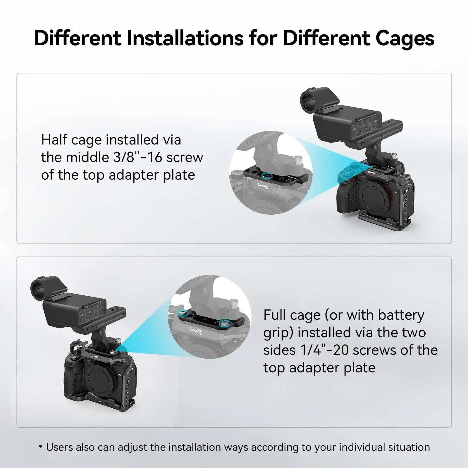 SmallRig – plaque supérieure pour unité XLR Sony FX3, poignée originale FX3, avec trous filetés de 1
