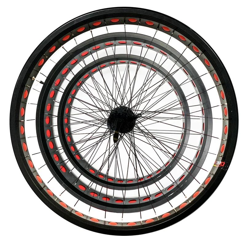 TAOZIK-Moyeu de roue de vélo en alliage d'aluminium chromé, 26mm, 20mm, 190mm, 135mm, 36H, 4 rouleme