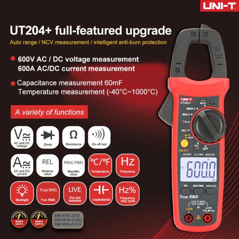 Pince ampèremétrique UNI-T UT201 UTAthUT20pipeline UT203 UT204 Plus testeur numérique professionnel