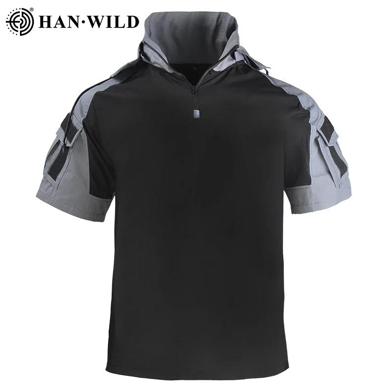 HAN WILD-T-Shirt de Randonnée et de html pour Homme, Vêtement d'Été avec Pantalon Décontracté