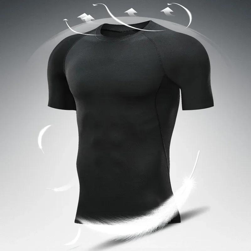 T-shirt d'entraînement et d'exercice Anime Baki Hanma hommes T-Shirt de course chemise de Compressio