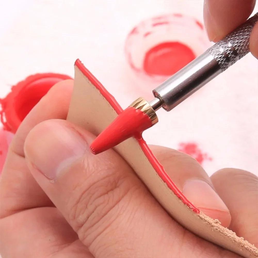 Stylo applicateur de embauà l'huile pour bord en cuir, rouleau de peinture rapide, outil artisanal,