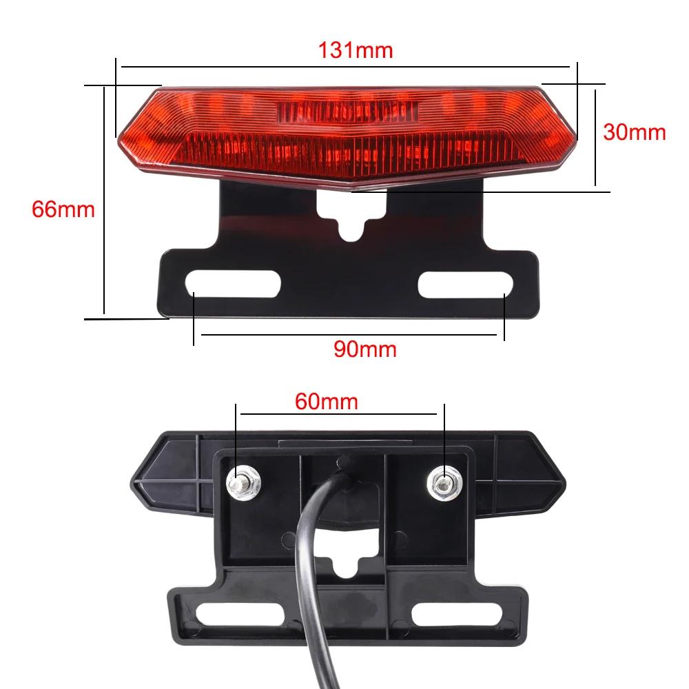 Jeu de feux arrière de frein avant de vélo électrique, pour batterie 36V 48V, contient un interrupte