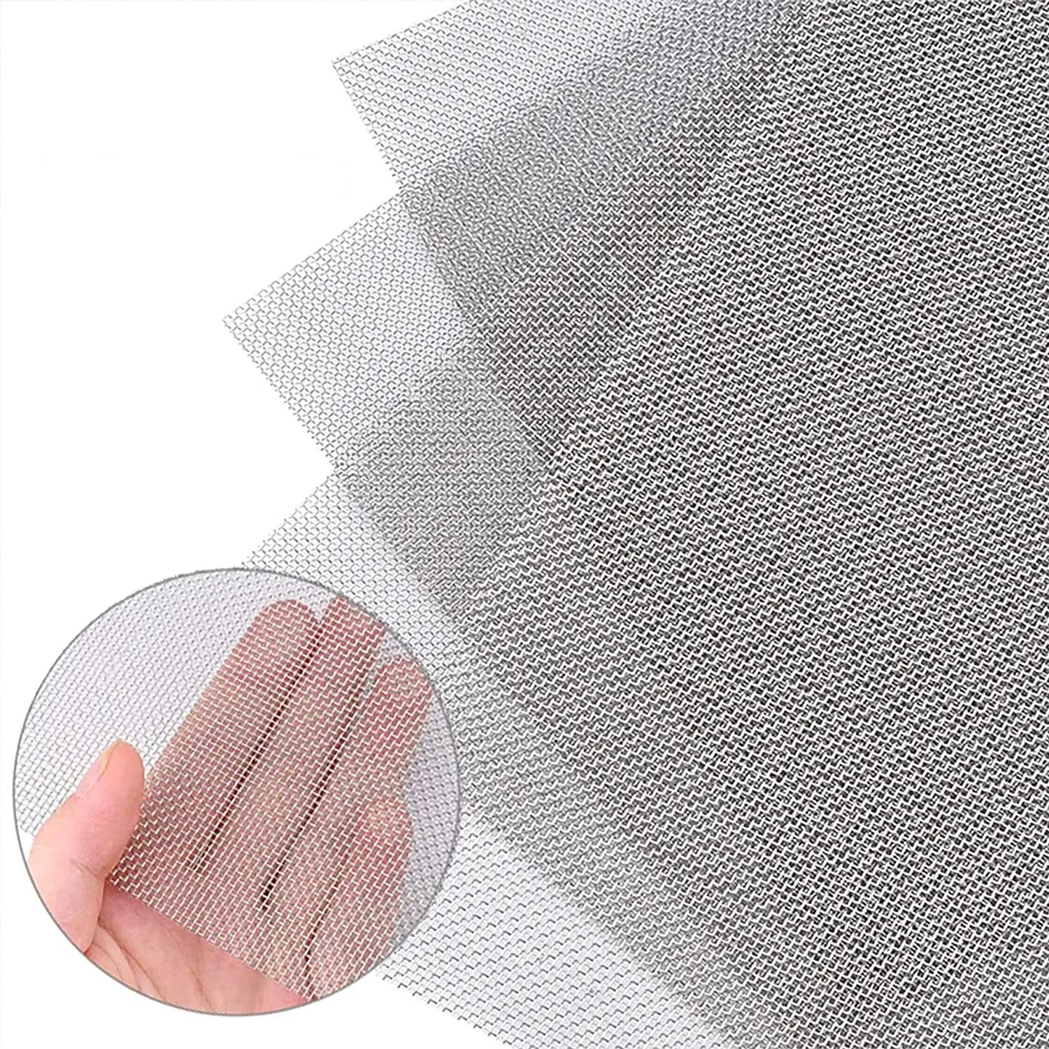 Maille métallique tissée en acier inoxydable, feuille de filtre pour écran en tissu de maille 120/20