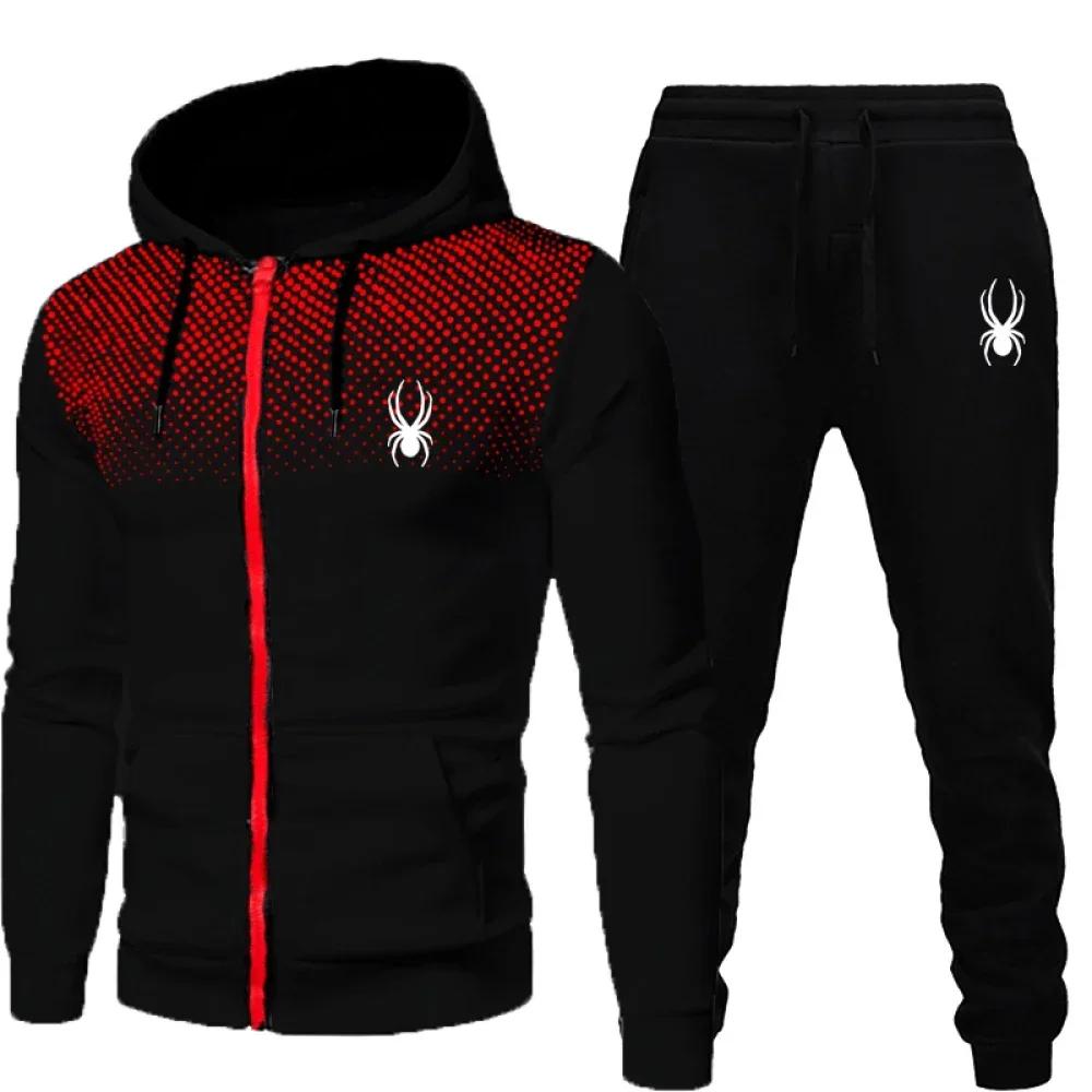 2025 populaire deux pièces hommes vêtements de sport jogging costume vêtements de sport sweat à capu