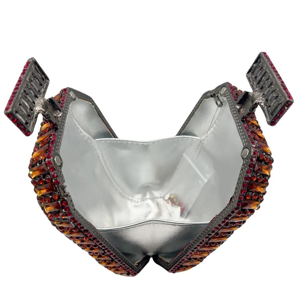Bouteille de parfum de luxe de haute qualité, nouveau Design, sac en diamant, fête de mariage en dia
