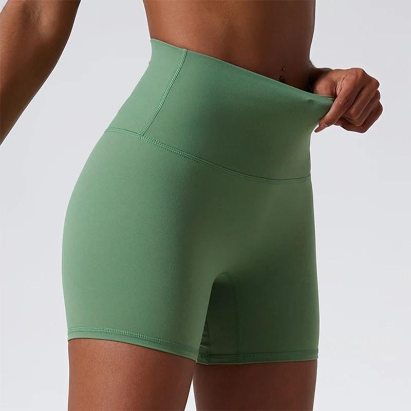 Nouveau short de sport d'été couleur unie à séchage rapide pour femme, short de cyclisme doux, short