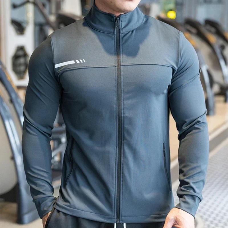 Sweat-shirt zippé homme haute qualité - Veste sport running - Vêtement entraînement extérieur