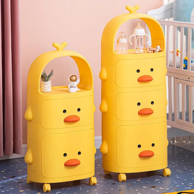 Table de chevet de dessin animé pour enfants, armoires de rangement, finition T1, organisateurs de c