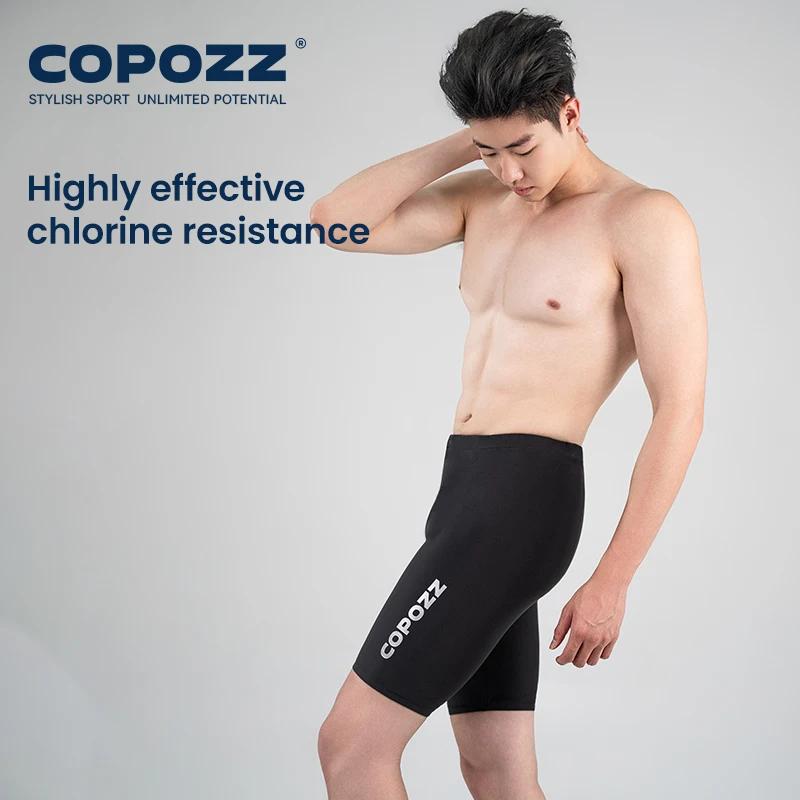 COPOZZ grande taille hommes maillot de bain short Long au genou compétitif Surf formation maillot de