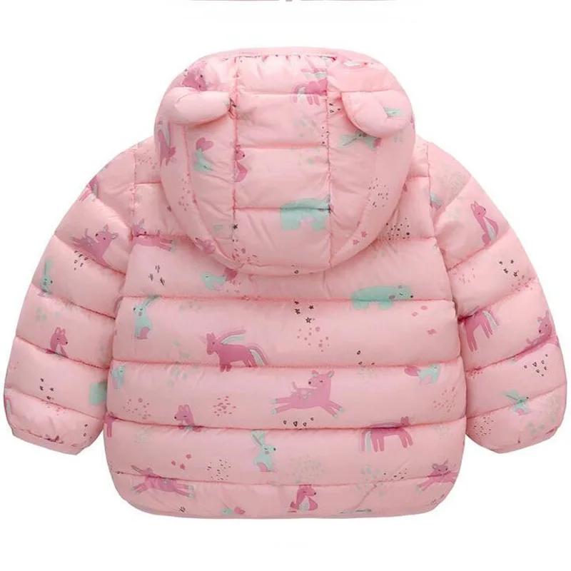 Doudounes pour bébés garçons et filles, manteaux à fermeture éclair motif ours de dessin animé pour