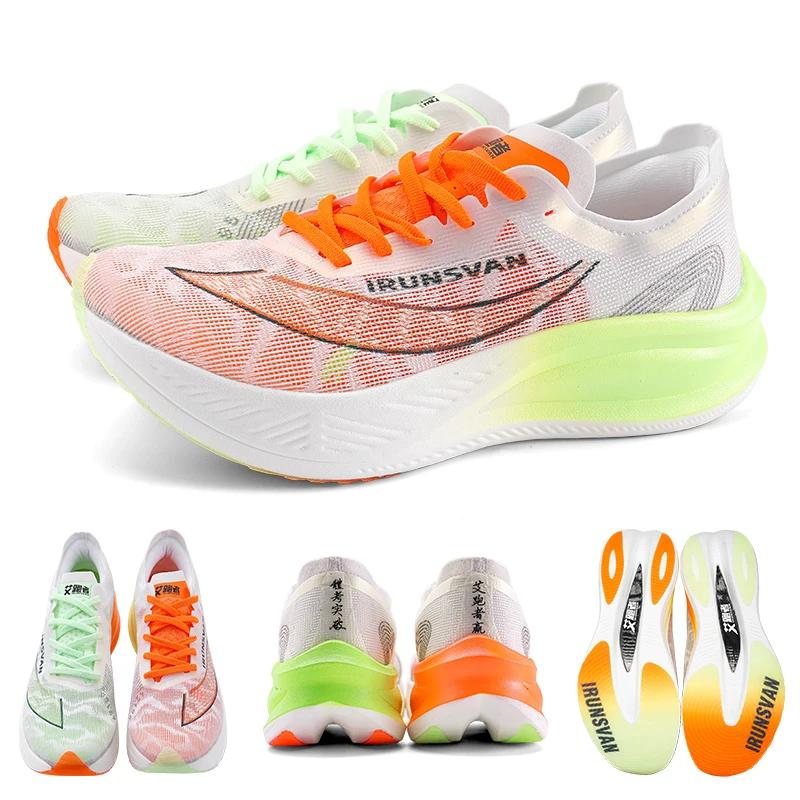 IRUNSVAN baskets Marathon légères hommes chaussures de course chaussures de sport respirantes décont