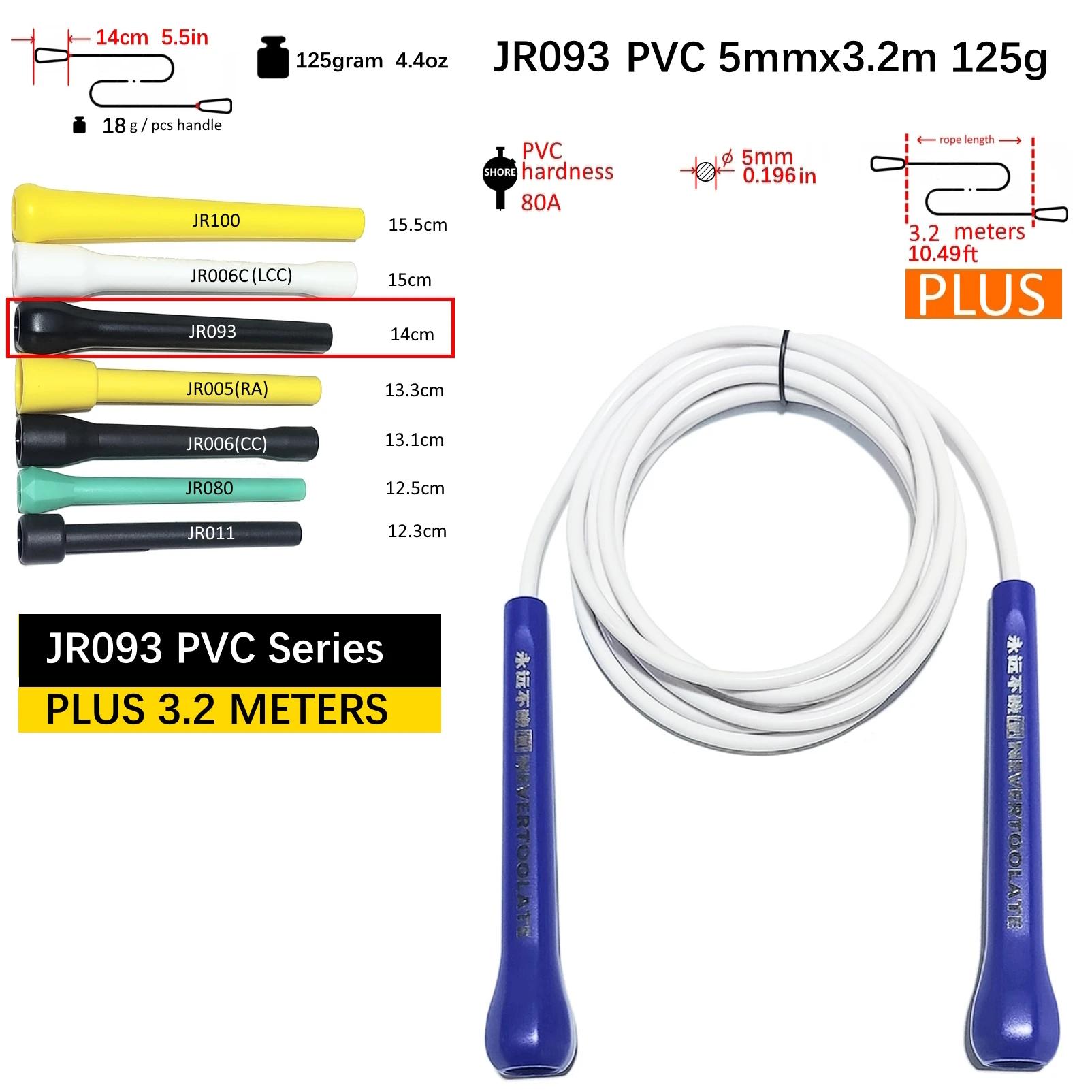 NEVERTOOLATE TPU PVC 10.5FT 3.2m x 5mm PVC vitesse double sous corde à sauter tours fitness crossfit