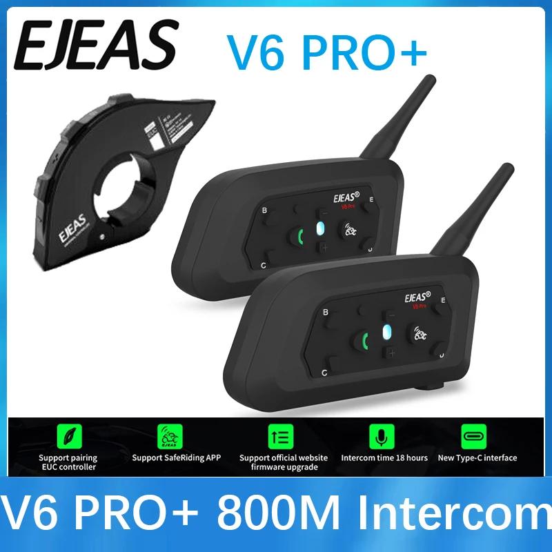 EJEAS V6 PRO +/PLUS casque de moto Bluetooth Interphone casque avec 800M BT Interphone communicateur
