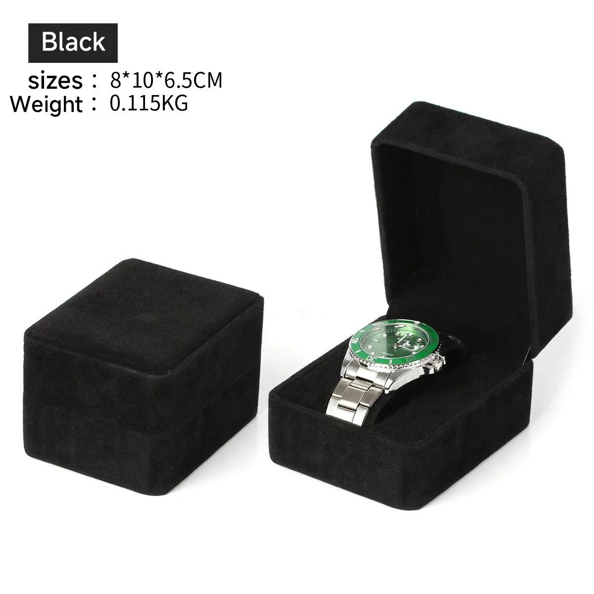 Boîte de montre en velours à coins ronds pour montre connectée, mallette de rangement d'horloge, acc