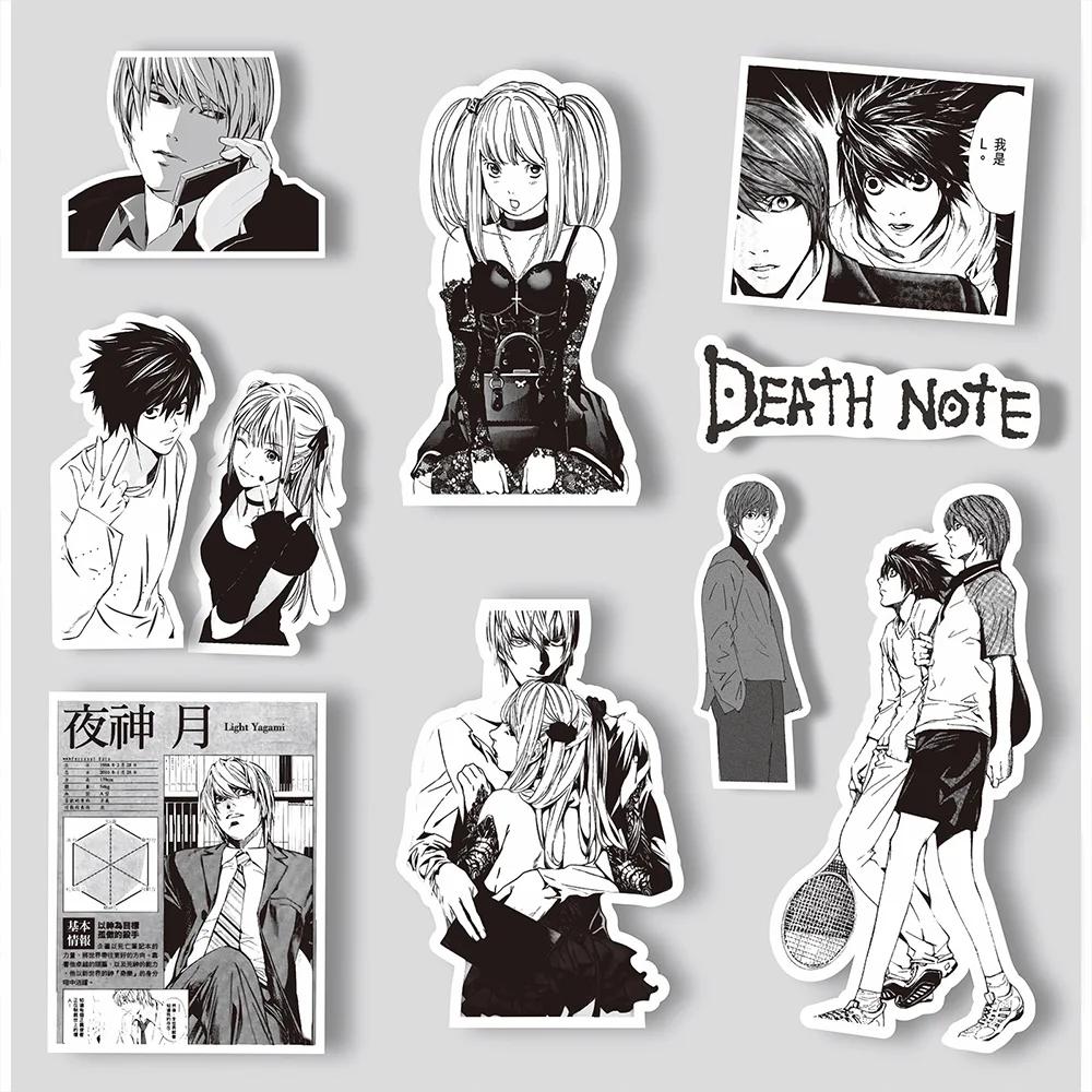 10/30/65 PIÈCES Anime Note De Mort Autocollants Noir Blanc Autocollants Décoration BRICOLAGE Scrapbo
