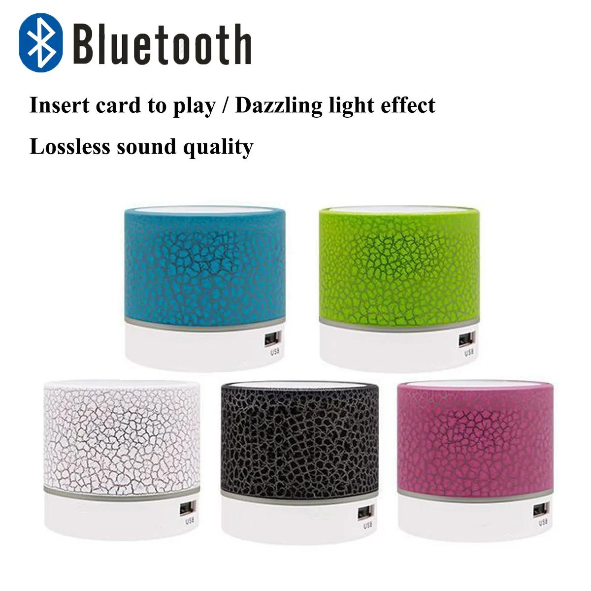 Nouveau Mini Portable Voiture Audio A9 Éblouissant Crack LED Sans Fil Bluetooth 4.1 Subwoofer Haut-P