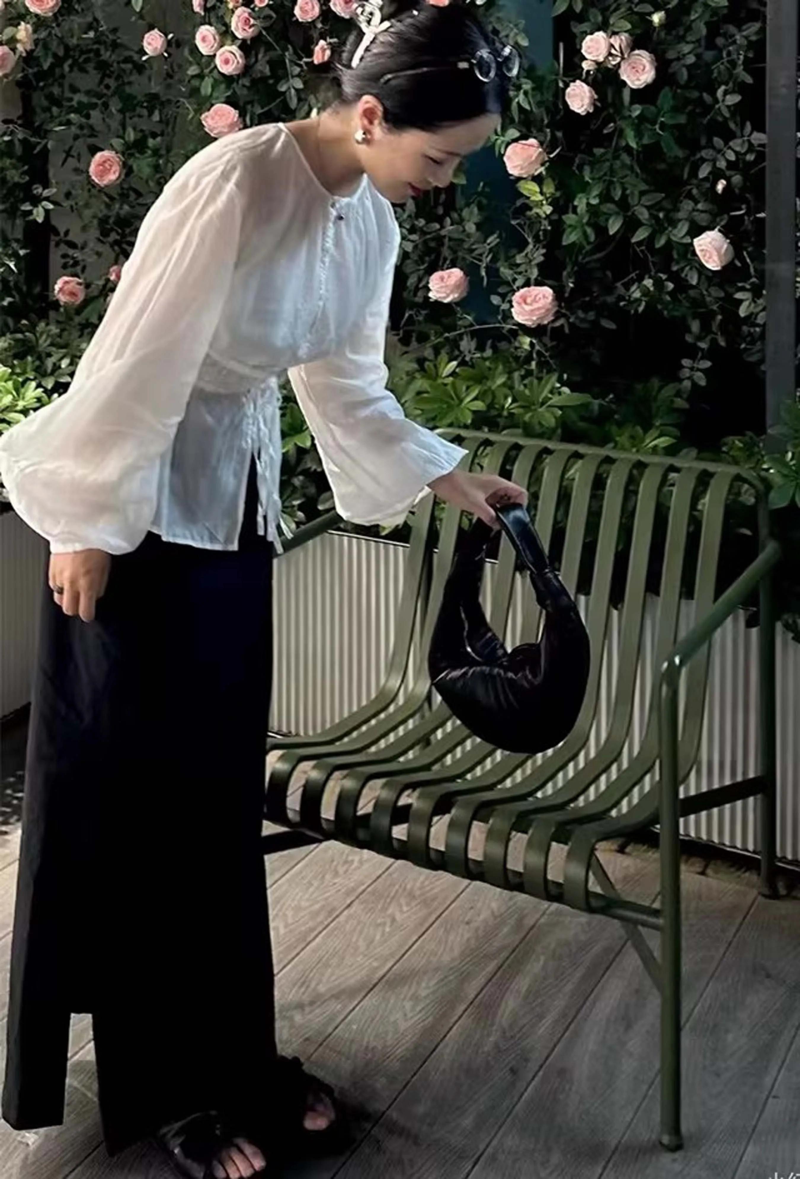 Nouveau modèle 2026 : Sac croissant sous le bras en peau de mouton, mini sac croissant porte-bonheur